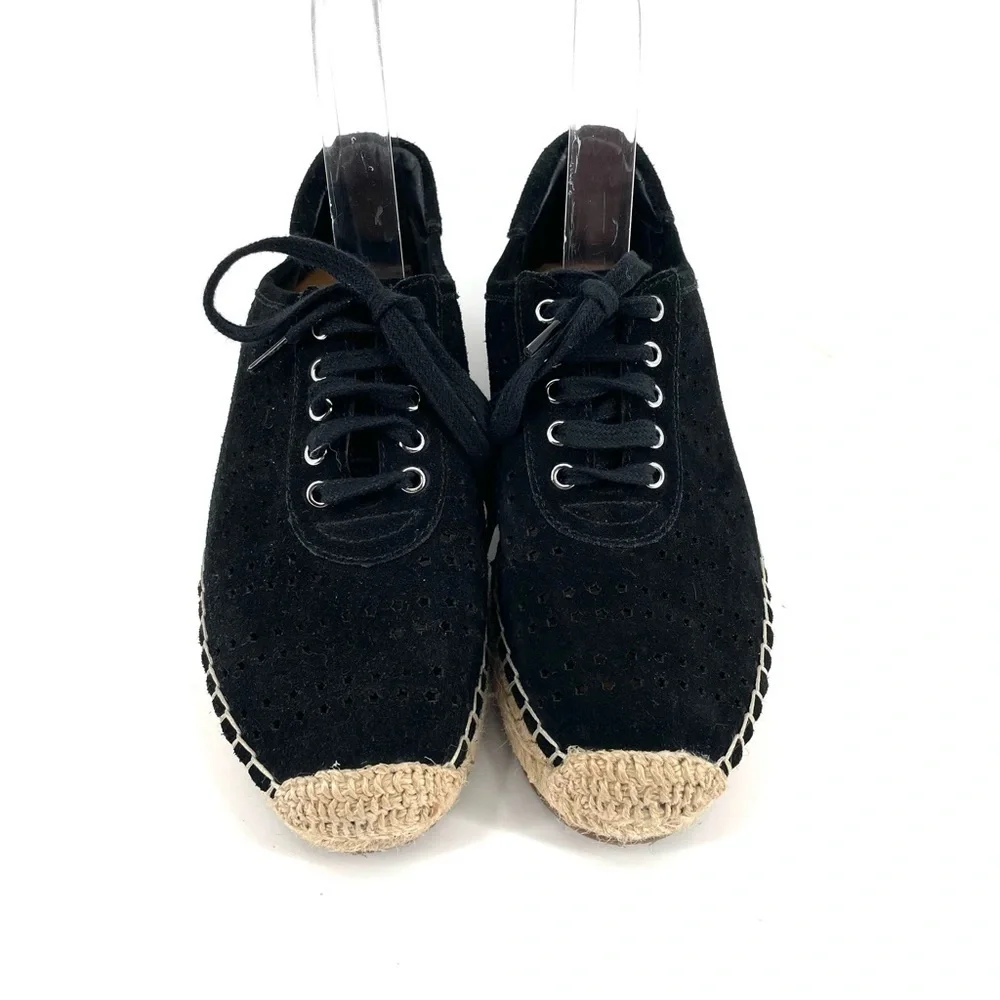 Marc Fisher LTD Mandal Espadrille Sneaker Black Suede Shoe